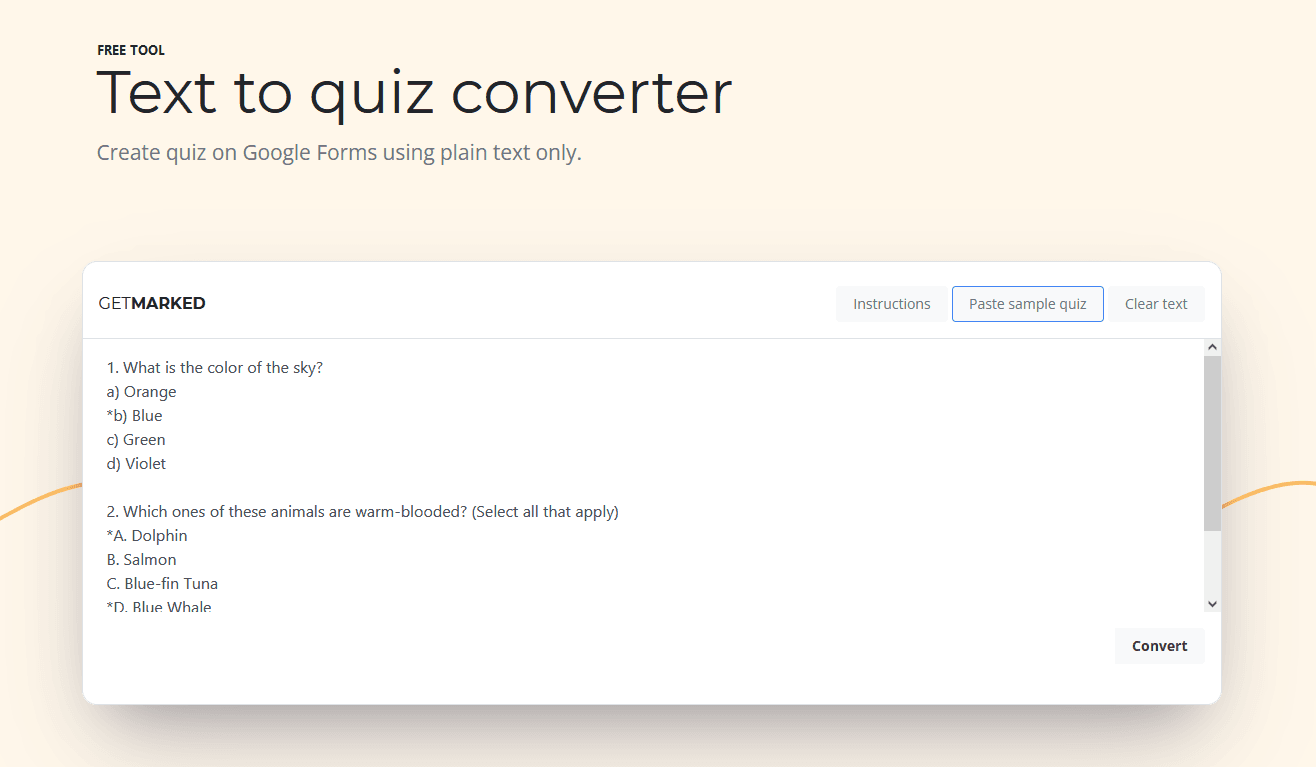 Image to Quiz Converter