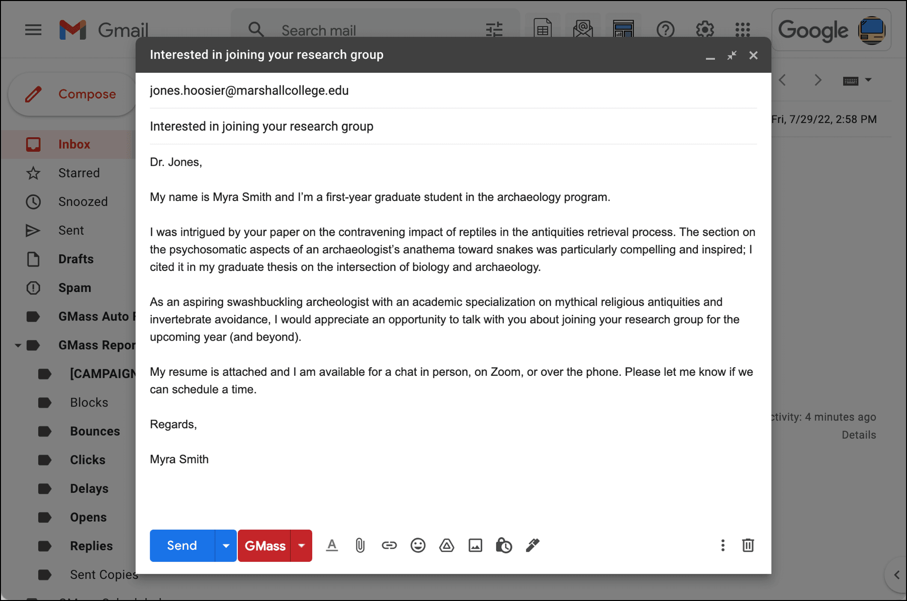 How to Cold Email a Professor for Research