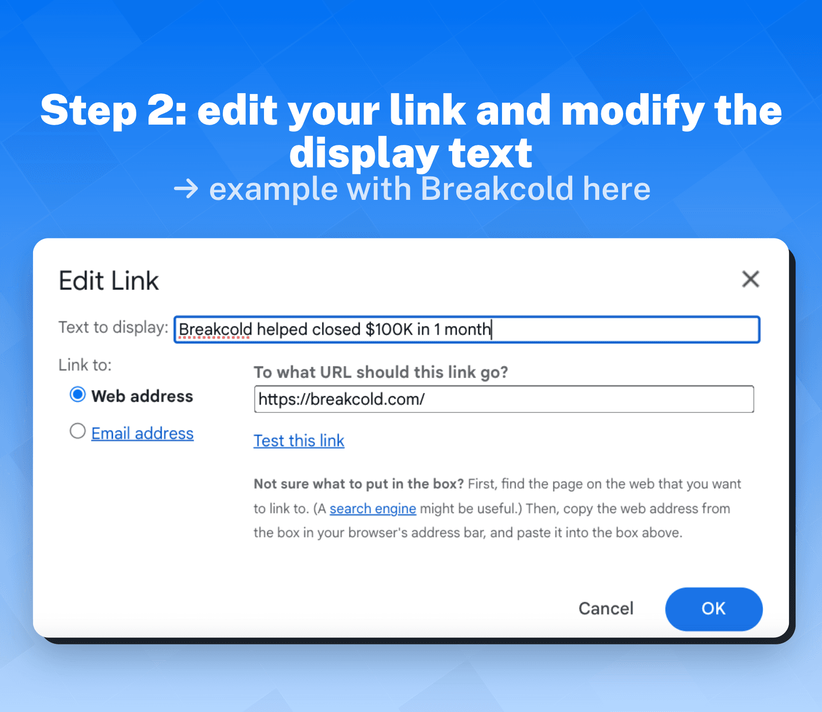 How Do You Rename a Link in an Email